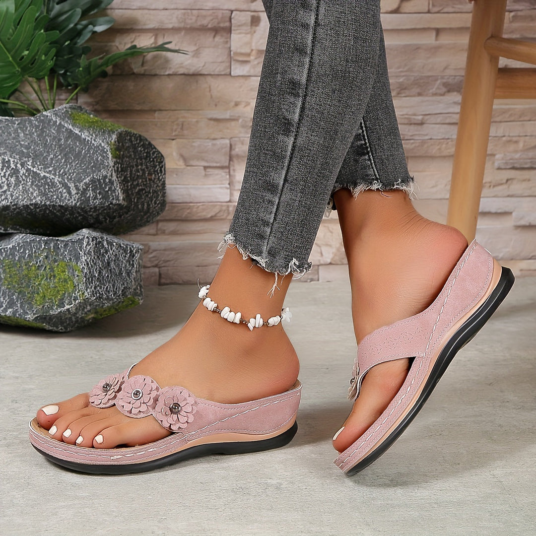女性用整形外科サンダル | 足のアーチサポート、クッション入りソール