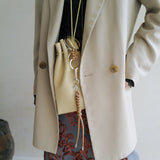 HERRIE KINCHAKU POUCH - PM / SHIRO