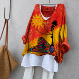 ひまり 太陽とアフリカの女性 チュニックブラウス
