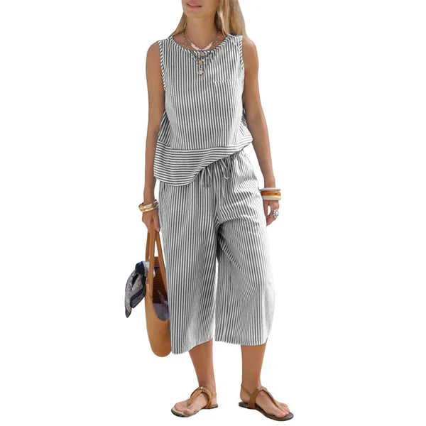 ブリサ - 女性用ストライプコットンセット